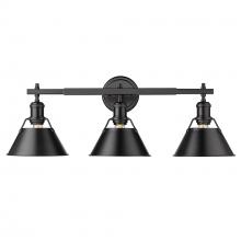  3306-BA3 BLK-BLK - Orwell 3-Light Vanity Light in Matte Black